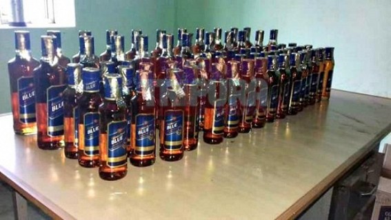 Police recovered liquor bottles Police recovered liquor bottles